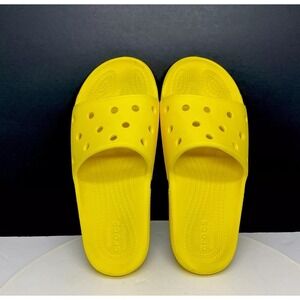 Crocs Sandals Women 7 Men 5 Classic Slide‎ Yellow Iconic Comfort 206121